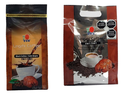 1 Café Negro 2 En 1 Y 1 Pieza Café 3 En 1 Dxn Ganoderma