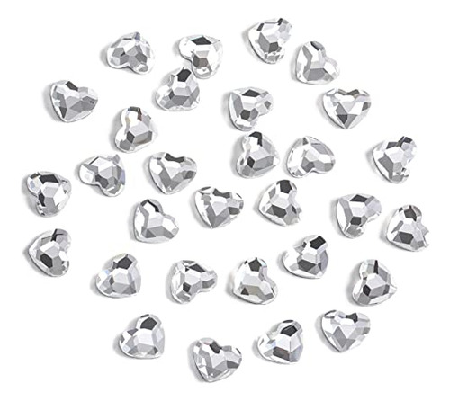 144pcs Hotfix Heart Rhinestones, Flat Back Heart Rhines...