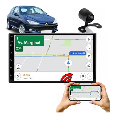 comprar Central Multimidia Android Espelha iPhone Gps Wifi Bt Tela 7