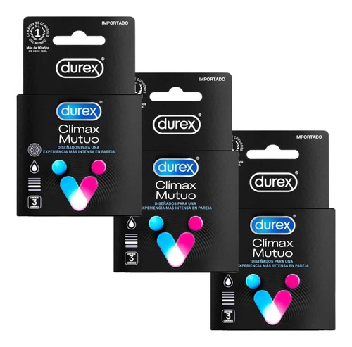 Durex Clímax Mutuo Pack 9 Condones Preservativos Lubricados