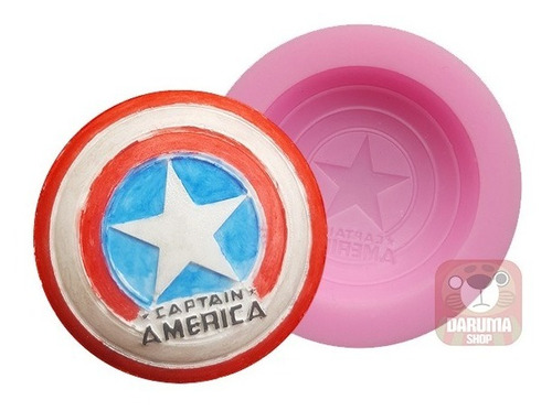 Molde Silicona Capitan America Marvel Fondant Porcelana Fria