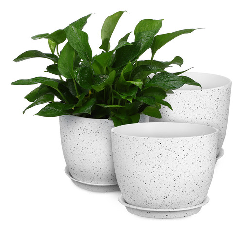 2025 Macetas De Interior For Plantas, Imitación Granito, 3