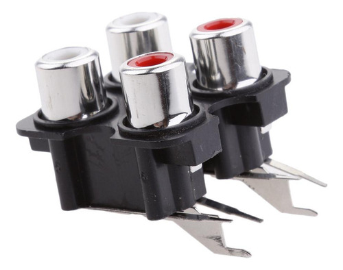 2 X 10 Piezas De Montaje En Pcb Salida Concéntrica Av 4 Rca