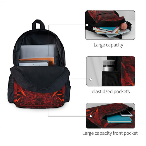 Mochila Baphomet Satanic Goat Para Mujer, Mochila Casual Par