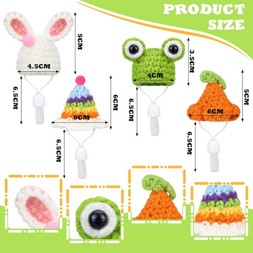 Gorro De Hámster De 4 Piezas Para Animales Pequeños Con Corr