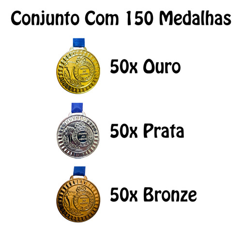 Atacado 150 Medalhas 5,5cm Grande Honra Ao Mérito Premiação Cor Sortido