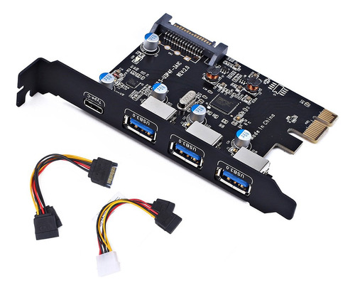 Tarjeta De Expansin Pci-e A Usb 3.0tipo C + 3tipo A