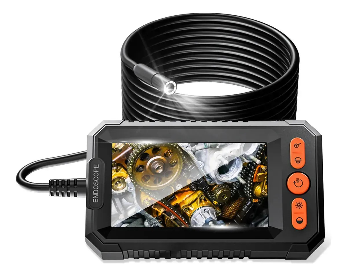 Endoscópio Câmera Sonda 5m Tela Lcd Inspeção Industrial Ip57