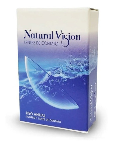 Lente Contato Incolor Anual Grau Natural Vision (1 Unidade)