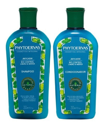  Kit Phytoervas Anticaspa Shampoo 250ml + Condicionador 250ml