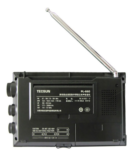 Rádio Tecsun Pl-660 Pll Ssb Am Fm Sw Lw Vhf Air Band