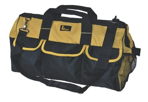 Bolsa Para Ferramentas Reforçada Fundo Plástico 52cm Lotus Cor Amarelo e Preto