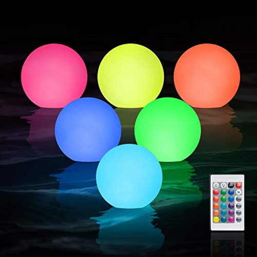 Luces Flotantes Para Piscinas: 6 Paquetes De 16 Colores Con 