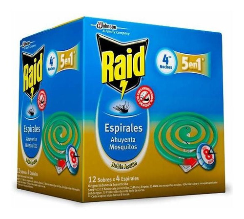 Raid Espirales caja 12 sobres x 4 unidades