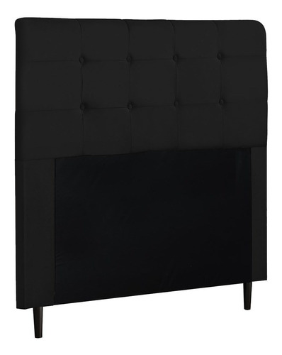 Cabeceira De Casal Queen 160cm Luna I02 Suede Preto - Mpozen