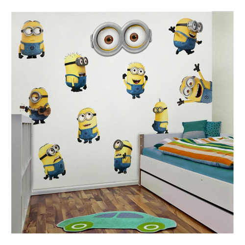 Calcomanías Pared Despegables De Minions Despicable Me