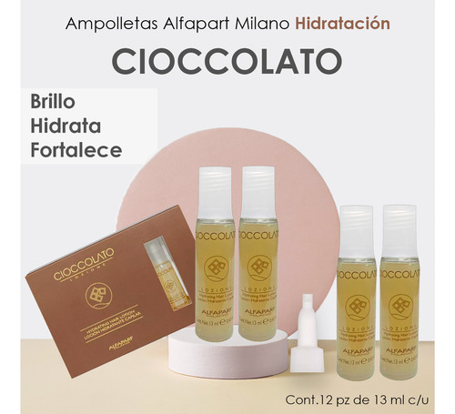 Alfaparf Ampolletas Capilares Hidratantes Chocolate 12x13ml