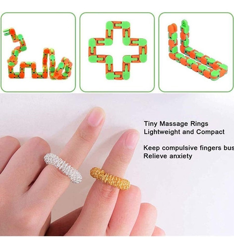 Kit De Juguetes Sensoriales Dimple Pop It Simple 52 Piezas B