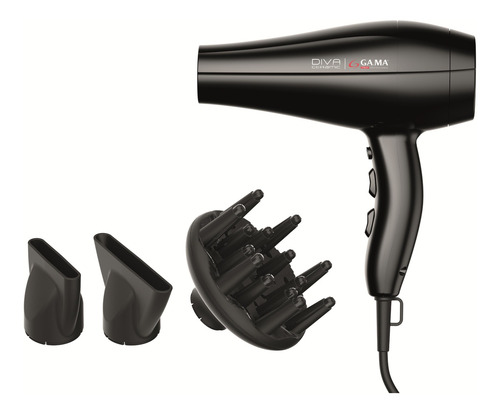 Imagen 2 de 2 de Secador de pelo GA.MA Italy Diva Ceramic negro 220V