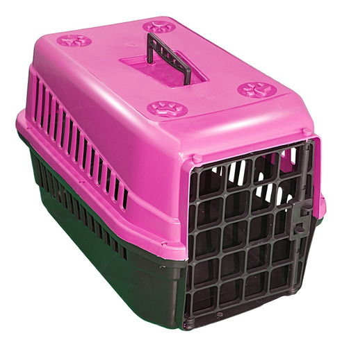  Mec Pet Kit 5 Caixas De Transporte N3 Cães Cachorro Gato Media Rosas Rosa Tamanho Médio