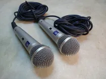 Comprar Kit 2 Microfones Gradiente Km-50 Para Karaokê Cabo Grande
