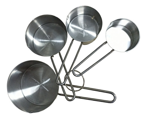 Tazas Medidoras Acero 250, 125, 80, 60 Ml/s.o.s.cocina