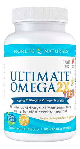 Ultimate Omega 2x Teen Nordic Naturals 60 Caps Blandas