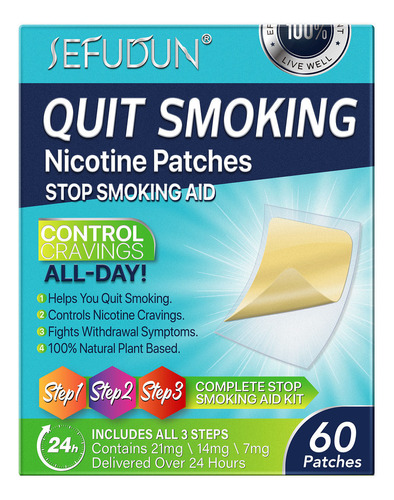 Adhesivo Para Dejar De Fumar Nicotina, 60 Unidades