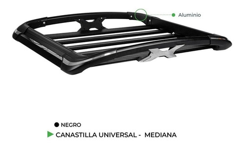 Canastilla Universal Mediana 130cm X 96cm Negro