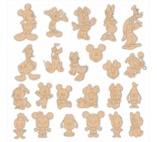 Vectores Para Corte Laser Disney Mickey Minnie Donald Goofy