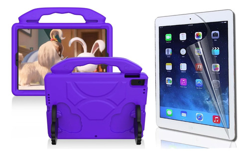 Carcasa Para iPad 10.2 Niños Antigolpe + Lámina Hidrogel