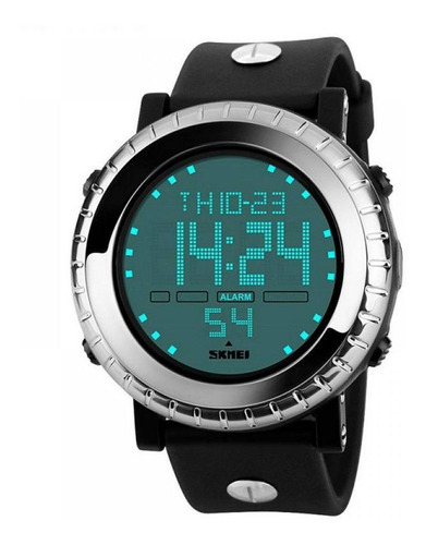 Relógio Masculino Skmei Digital 1172 - Preto E Prata