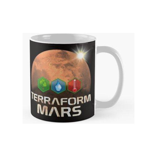 Taza Terraformación De Marte - Azulejos Hexagonales Calidad 