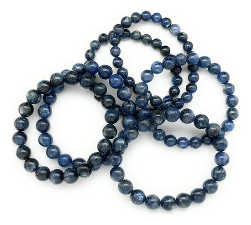 Pulseira Cianita Kianite Natural Bolinhas 9,5mm - 28138