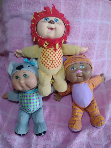 Cabbage Patch Kids Zoo Friends 3 Peluches (Usado)