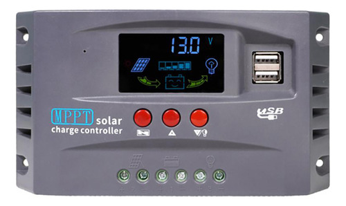 Regulador De Controlador De Carga Y Descarga Solar Lcd Solar