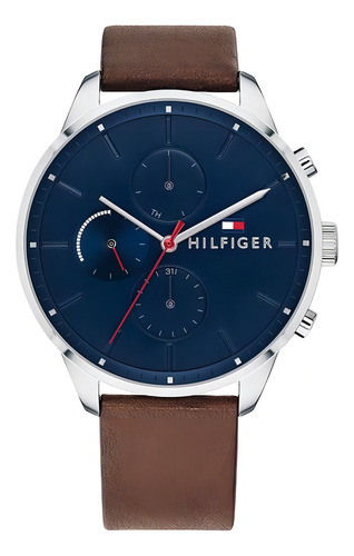 Reloj Tommy Hilfiger Caballero Color Marrón 1791487 - S007 Color del fondo Azul
