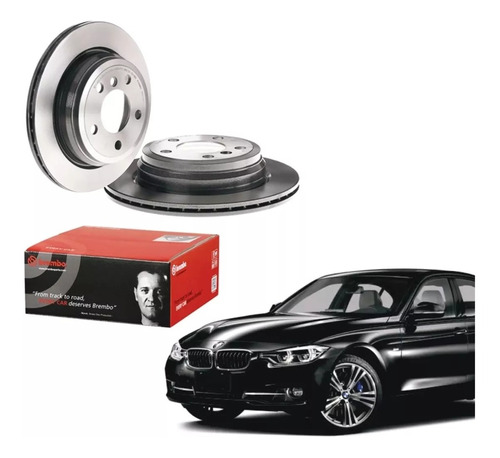 Par  Disco Freio Traseiro Brembo Bmw 320igt / 428i