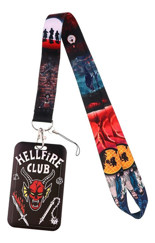 Portacredencial + Lanyard Hellfire Club Stranger Things