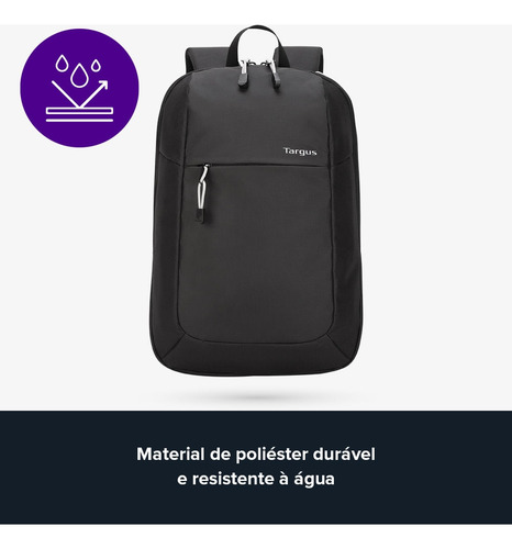 Mochila Targus Preta Executiva 15.6 Resist À Água P Notebook Desenho Do Tecido Liso