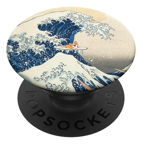 Corgi Perro Surfista Popsockets Popgrip Intercambiable