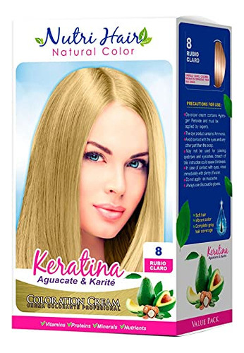 Nutri Hair Keratina Crema Coloración Rubio Cla