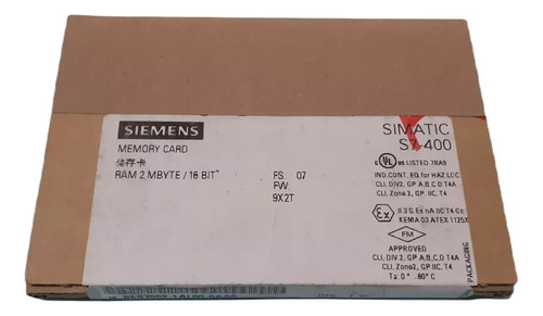 Memory Card Mmc 6es7 952-1al00-0aa0 Para Siemens S7-400 2mb.