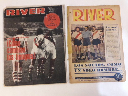 Antiguas Revistas River, Año 1972 - 1950 Excelentes Piezas. 