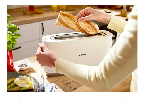 Imagen 5 de 7 de Tostadora Philips Hd2590 8 Niveles Ranura Grande Daily Collection