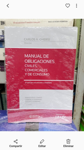 Carlos Ghersi / Manual De Obligaciones 3ra. Ed. 2017
