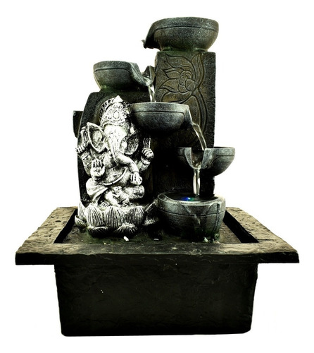 Fuente De Agua Ganesh 27cm Mediana Cascada Deco Zen Zn Ct