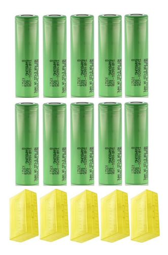 Pack De 10 Baterias Recargables Samsung 25r 18650 De 2500mah