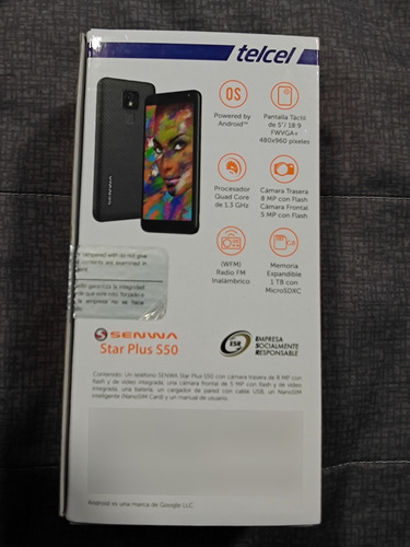 Celular Senwa Star Plus S50 Con Accesorios 5 Pulgadas Negro (Usado)