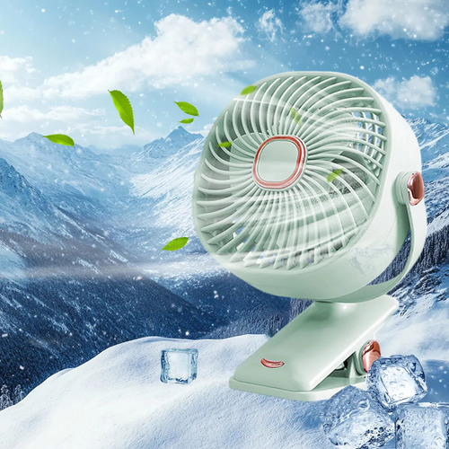L Ventilador Con Clip En Forma De X, Recargable, Con Pilas,